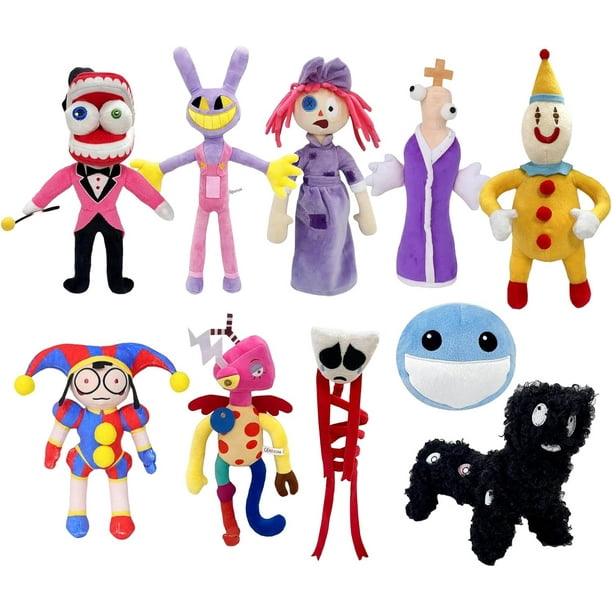 VAOUX 10 piezas de juguete de peluche de circo digital, el increíble juguete de peluche, regalo de muñeca de peluche para niños y fanáticos.