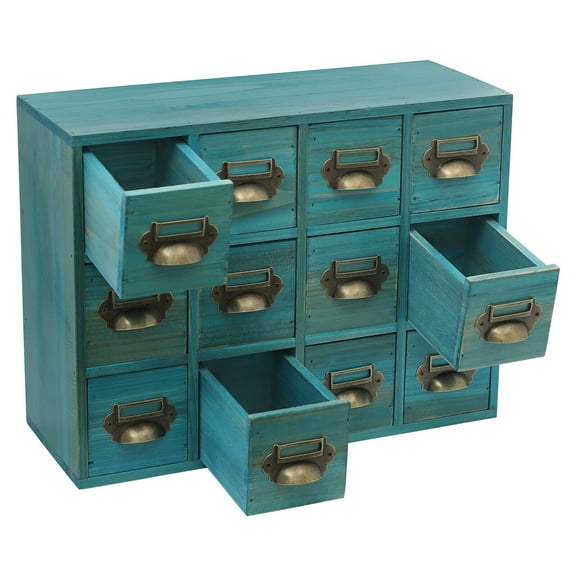 12 Drawer Wooden Spice Cabinet
