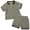 KI-Green, variant on Yindaity Toddler Boys Dress Outfits Baby Boy Clothes Toddler Boy Summer Outfits Short Sleeve Patchwork Top T-shirt & Pocket Pant Set(Khaki,6-7 Years)