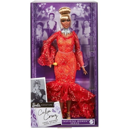 Collector Barbie Doll, Celia Cruz in Red Dress, Barbie Inspiring Women