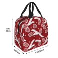 thumbnail image 2 of KLL Christmas Holiday Pinecone Print Insulated Lunch Bag Women, Reusable Cute Tote Lunch Box for Adult & Men, Leakproof Cooler Lunch Bags for Work Office Travel Picnic, 2 of 6