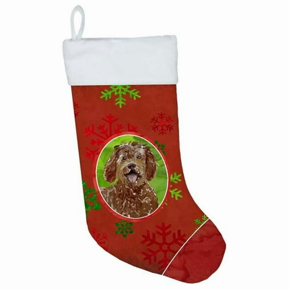 Christmas Snowflakes Labradoodle Christmas Stocking
