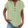thumbnail image 6 of Womens Short Sleeve Tops Women's Fashion Casual V Neck Down Short Sleeve Top T Shirt Tops for Women, 6 of 6