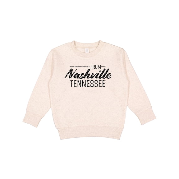 Inktastic From Nashville, Tennessee State Capital Distressed Text Toddler Sweatshirt