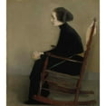 thumbnail image 2 of Helene Schjerfbeck 12x14 Black Ornate Wood Framed Double Matted Museum Art Print Titled: The Seamstress (The Working Woman) (1905), 2 of 5
