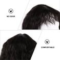 thumbnail image 3 of OULII Daily Wear Curly Bun Hair Piece Wig Black High Temperature Wire 1Set, 3 of 5