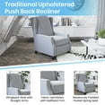 thumbnail image 4 of Flash Furniture Prescott Polyester Fabric Upholstered Slim Traditional Pushback Recliner, Gray, 4 of 15