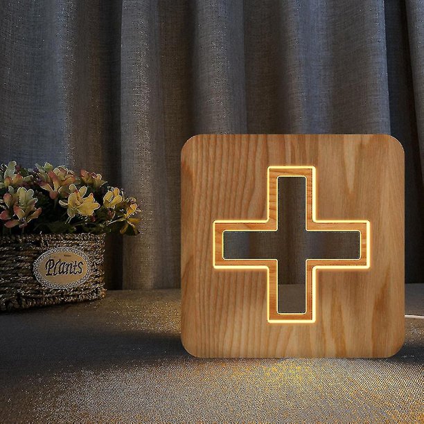 Bombilla de Luz Nocturna YONGSHENG para Lámpara 3D de Madera Cruzada Luces Creativas