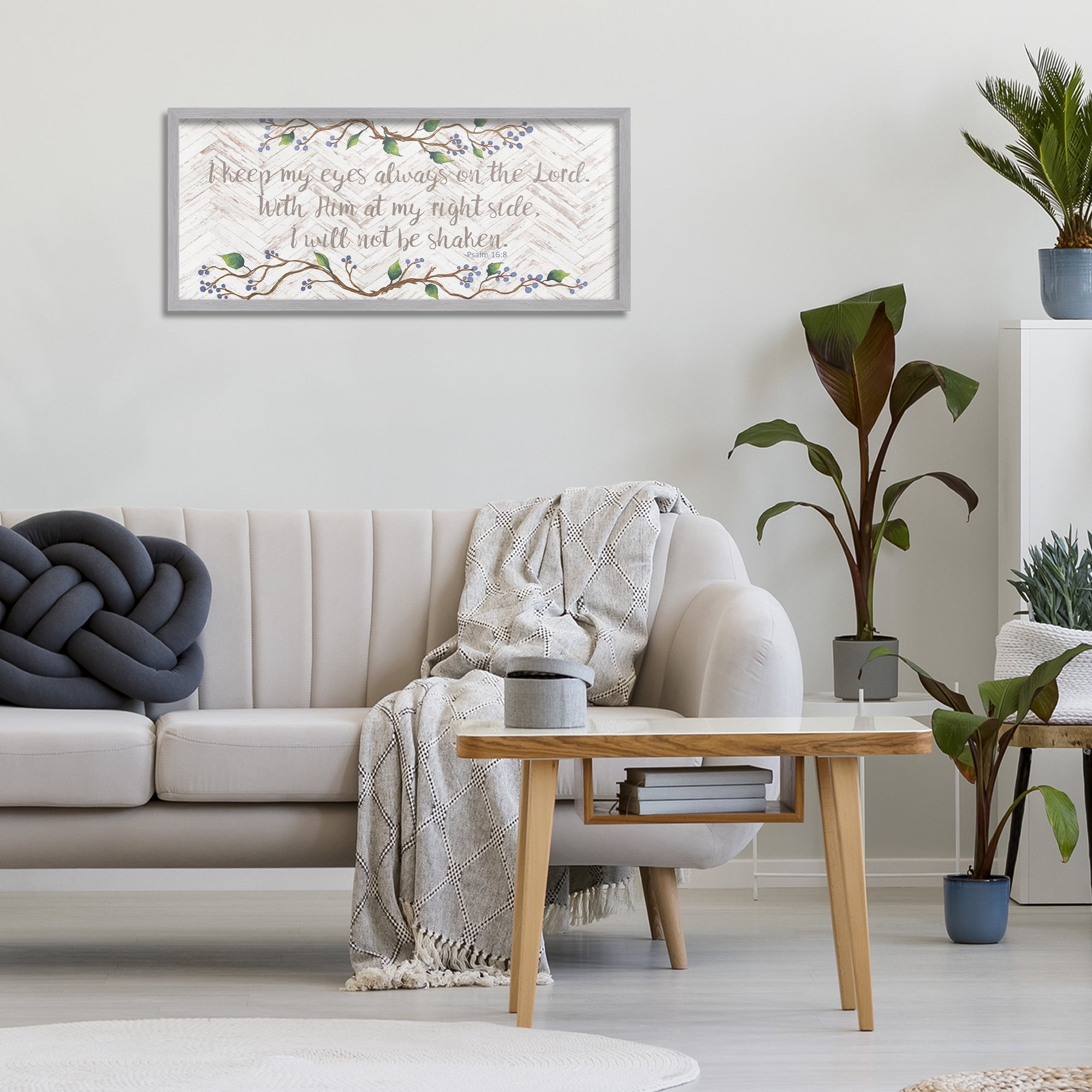 Stupell Industries Eyes On The Lord Gray Framed Giclee Art, design by Elizabeth Medley