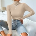 thumbnail image 5 of Turtleneck Sweater for Women Long Sleeve Slim Fit Lightweight Base Layer Knit Tops, XL, 5 of 6