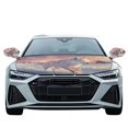 thumbnail image 2 of Jeiento Snow White Wolf Car Hood Cover Pack with Mirror Covers Dirt-Resistant Vehicles Decorate Accessories Easy to Clean Snow Ice Mirror Protective Equipment with Drawstrings, 2 of 7