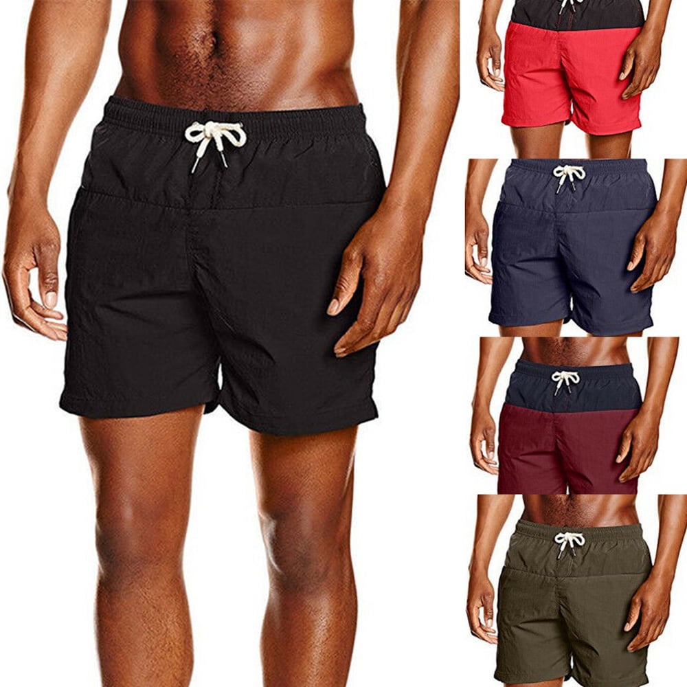 Men Swim Shorts Swimwear Swimming Trunks Underwear Boxer Briefs Pants Beach Wear 