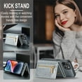 thumbnail image 4 of Tarise 2 in 1 Detachable Wallet Case for iPhone 14, Glitter PU Leather Card Holder Money Pocket Shockproof Kickstand Magnetic Hybrid Slim Phone Back Protective Cover for iPhone 14 6.1 inch, Silver, 4 of 11