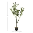 thumbnail image 4 of DecMode 46" Artificial Olive Tree in Realistic Leaves and Black Melamine Pot, 4 of 8