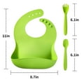 thumbnail image 4 of Shininglove Soft Silicone Bibs with Food Catcher Pocket for Infant, 2 Packs, 4 of 6