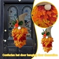 thumbnail image 2 of WAITLOVER Decoración navideña con forma de sombrero bajo, guirnalda de puerta, decoración colgante de hoja de arce estacional, 2 of 6
