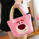 thumbnail image 5 of Disney Strawberry Bear - Bolso de mano de felpa de doble cara, 2024, nuevo bolso de compras con un solo asa, gran capacidad, dibujos animados, doble pan, niña, 5 of 5