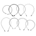 thumbnail image 2 of FELTECHELECTR 8 diademas onduladas para hombre, accesorios para el cabello con resorte de metal a la moda, 2 of 7