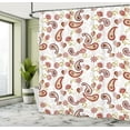 thumbnail image 4 of Ambesonne Paisley Shower Curtain, Rose Buds Print Bohemian, 69"Wx70"L, Cinnamon Khaki, 4 of 4