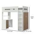 thumbnail image 6 of ACME Nerice Twin Loft Bed with Desk and Wardrobe in White, Multiple Colors, 6 of 6