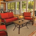 thumbnail image 5 of Style Haven  Veranda Chevron Tonal Stripes Brown Indoor-Outdoor Rug 8'6" x 13' 9' x 12' Accent, Outdoor, Indoor Living Room, Patio, Dining Room, 5 of 5