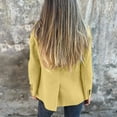 thumbnail image 4 of YDFCWXW Women Solid Color Blazer Wool Blend Causal Business Office Open Front Blazers Jacket for 2025 Fall Yellow, L, 4 of 9
