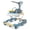 Blue, variant on SIMANLI Baby Walker, 4 in 1 Foldable Walkers with Wheels & Removable Feeding Tray & Music Tray, Activity Push Walker for Baby Boys / Girls, Blue