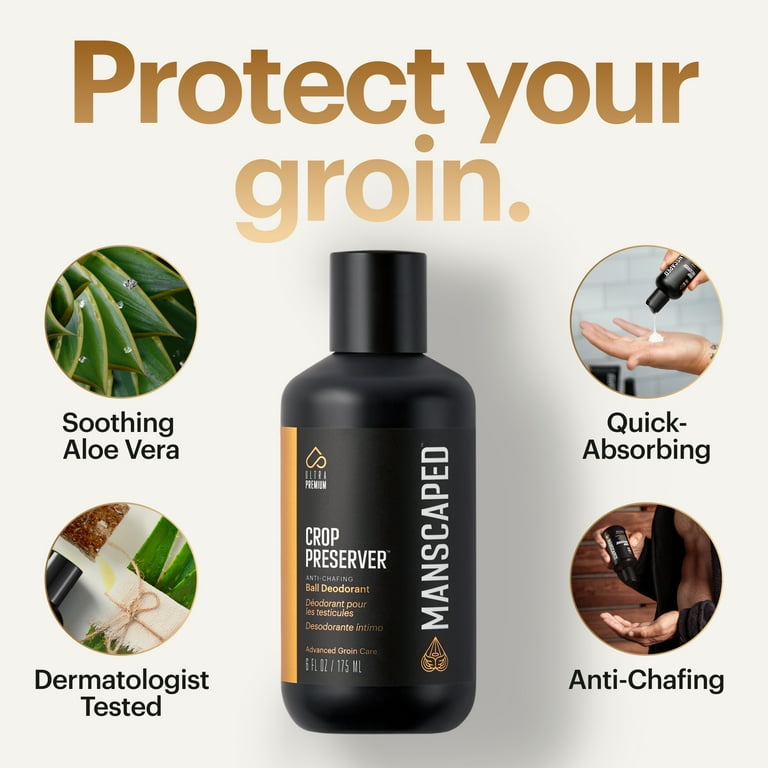 MANSCAPED® Crop Preserver™, Anti-Chafing Men's Ball Deodorant Lotion, 6 oz