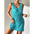 thumbnail image 5 of Gdvsclr Womens Swimwear Cover Ups 2025 Summer Crochet Hollow Out Knit Bathing Suit Beach Dresses Blue S, 5 of 7