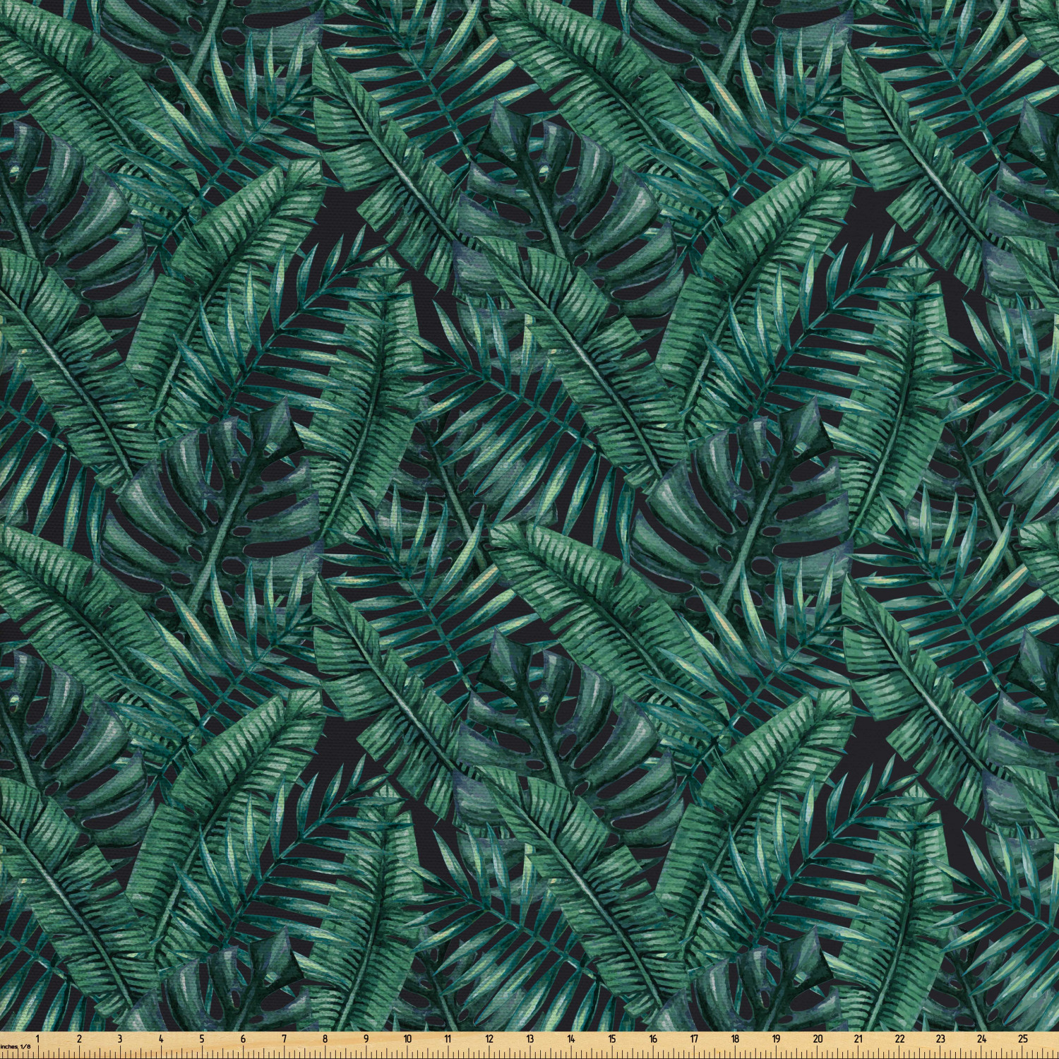 palm-leaf-fabric-by-the-yard-watercolor-tropical-jungle-leaves-pattern