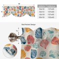 thumbnail image 6 of Colorful Shell Tie Up Valance Curtains for Windows, Kitchen Curtains Window Treatments, Beige Burlap Summer Beach Coastal Short Window Shades Valances for Bedroom Bathroom Cafe 54"x18", 6 of 8
