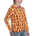 thumbnail image 2 of Yiaed Hot Chili Print Womens Casual Hoodies Crew Neck Long Sleeve Sweatshirts With Pocket Pullover Tops Women's Hooded Sweatshirt-Large, 2 of 5