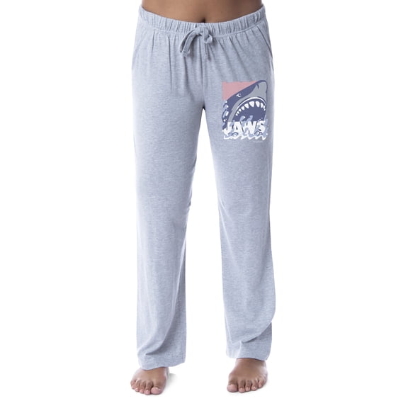 Jaws Womens' Pastel Film Movie Title Logo Poster Sleep Pajama Pants
