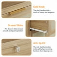 thumbnail image 3 of 1Set Bp/Mdf Rattan 3 Drawers 2 Doors Thick Board Side Cabinet, 3 of 9