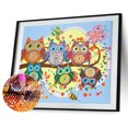 thumbnail image 2 of Cuadros Decorativos Juego de diamantes de imitación especiales parciales de búho de dibujos animados 5D pintados con diamantes Ndcxsfigh Nuevos Originales, 2 of 9
