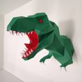 thumbnail image 3 of Modelo de papel de dinosaurio Tyrannosaurus Rex de 43 cm, decoración de pared para el hogar, hecho a mano, bricolaje, modelo de papel decorativo, arte, 3 of 4