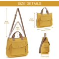 thumbnail image 6 of Canvas Tote Bag with Pockets for Women Crossbody Bag Canvas Shoulder Bag Work Tote Bag Hobo Handbag for Men, 6 of 6