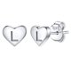 thumbnail image 1 of Pendientes de corazón inicial de Silvora, tachuelas de plata esterlina hipoalergénicas para mujer, diminuta letra L, dijes de oreja, regalo de joyería para cumpleaños, día de la madre, 1 of 8