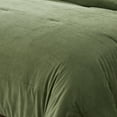 thumbnail image 5 of Lush Decor Arden Ribbed Corduroy Comforter 3 Piece Set King/ Cal King Olive - Green Bedding Set - Soft Velvet Comforter - Plush Bedding - Retro Decor, 5 of 11