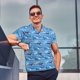 thumbnail image 4 of Balery Blue Fish Camisa Polo de Hombre con Estampado, de Manga Corta y Tejido Medio, Camisa Tipo Golf Polo-X-Large, 4 of 6