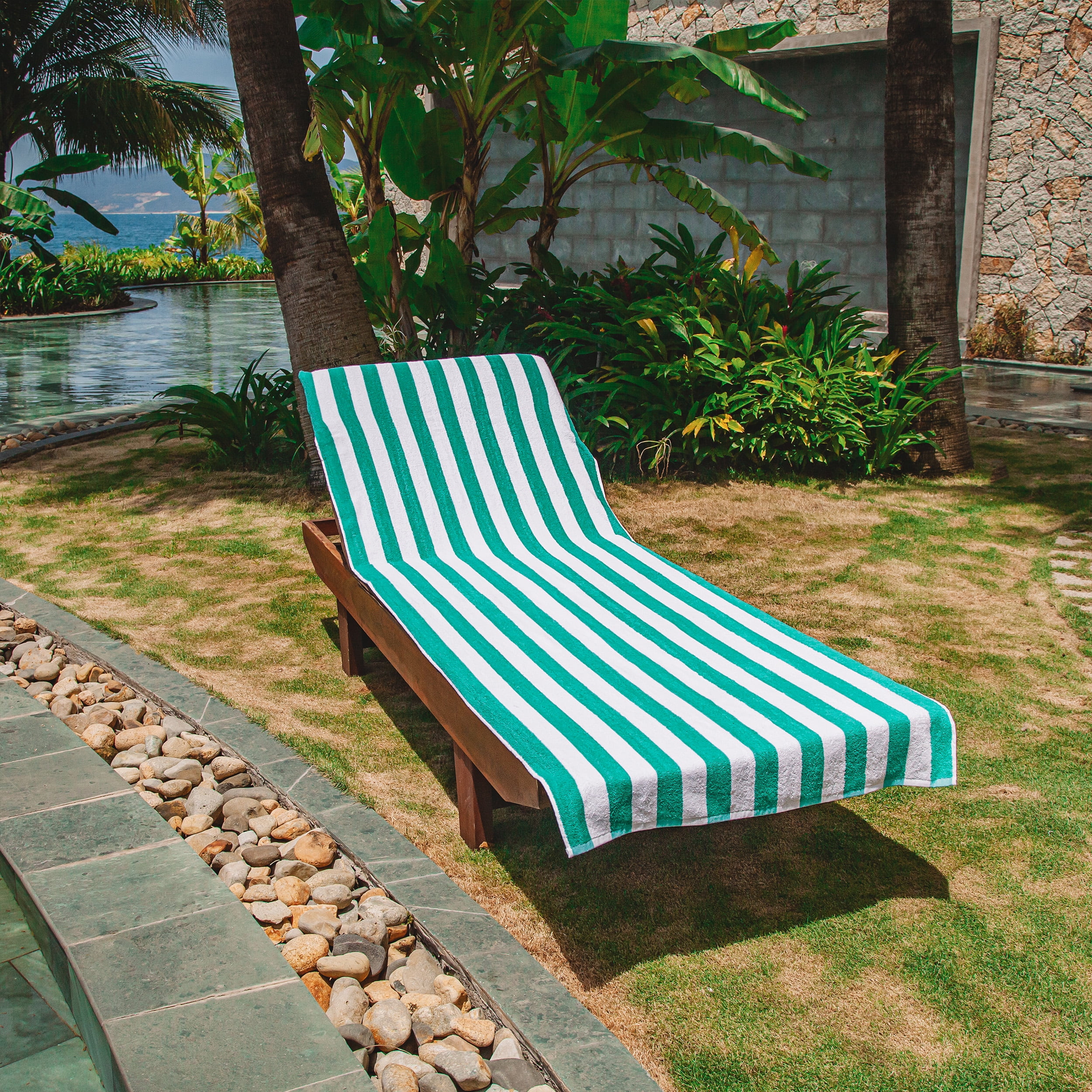 Arkwright California Cabana Chaise Lounge Covers 100 Cotton Terry
