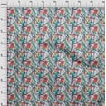 thumbnail image 4 of oneOone Cotton Poplin Twill Turquoise Blue Fabric Birds Sewing Fabric By The Yard Printed Diy Clothing Sewing Supplies 56 Inch Wide, 4 of 4