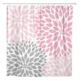 thumbnail image 1 of SUTTOM Rideau de Douche Inodore Dahlias Rose Pâle Gris Blanc 60x72 Pouces, 1 of 1