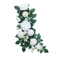 thumbnail image 4 of Tongina Artificial Flower Swag Artificial Flowers Roses Photography Props Olive Leaves Chair Back Flowers Flower Bench for Wedding Bench white, 4 of 8