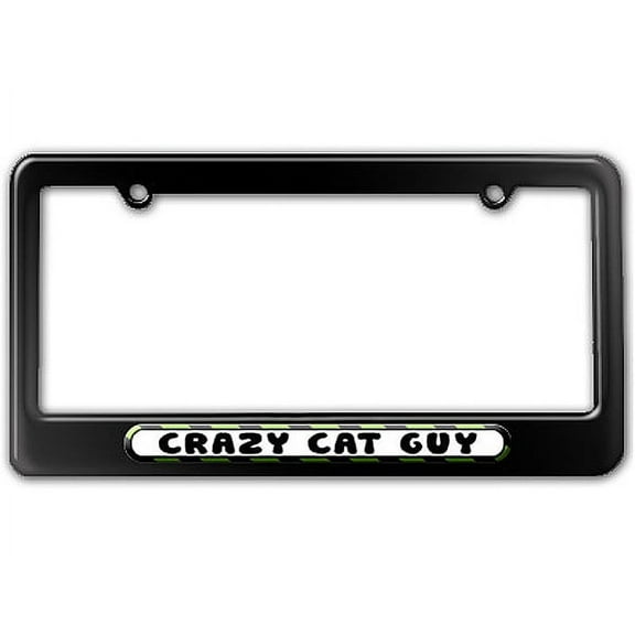 Crazy Cat Guy License Plate Frame
