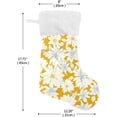 thumbnail image 2 of Coolnut 17.7 Inch Christmas Stockings, 1 PCS Lotus Flower Pattern Presonalized Large Stocking Sock for Family Holiday Xmas Party Decorations, 2 of 7