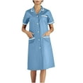 thumbnail image 2 of Penkiiy Women's Scrub Nursing Dress with Dual Pockets - Comfort Fit V-Neck Work Uniform, 2 of 6