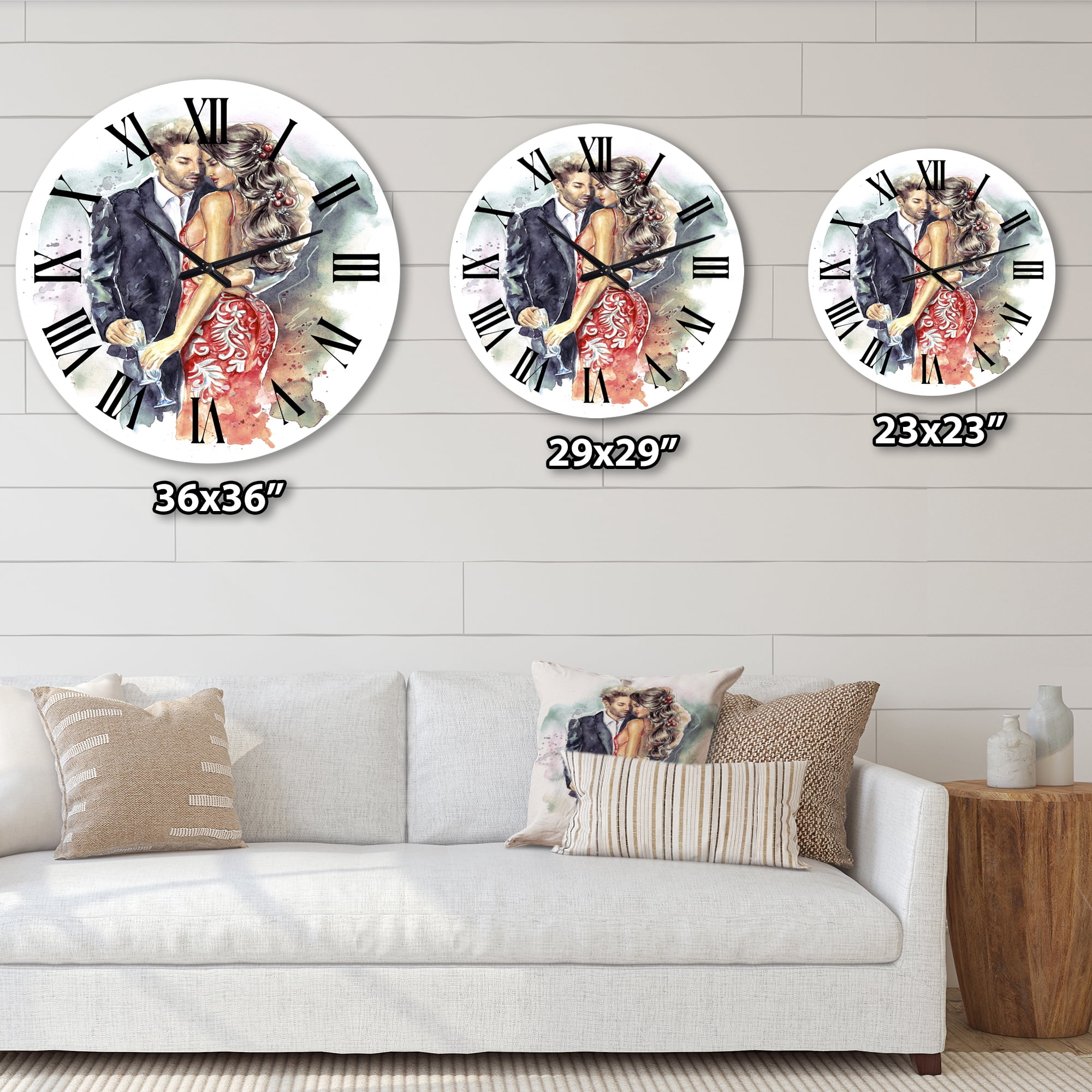 Designart 1 in Quartz Traditional Wall Clock