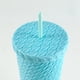 thumbnail image 4 of Vaso con Textura cadena doble pared 700 ml con popote Azul, 4 of 9