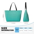 thumbnail image 4 of Daiia Turquoise Glitter Beach Travel Bag - Water-Resistant Beach Bag, Lightweight Tote with 7 Pockets for Women and Men - Gym,Pool,Camping,Reusable Grocery Bag, 4 of 7